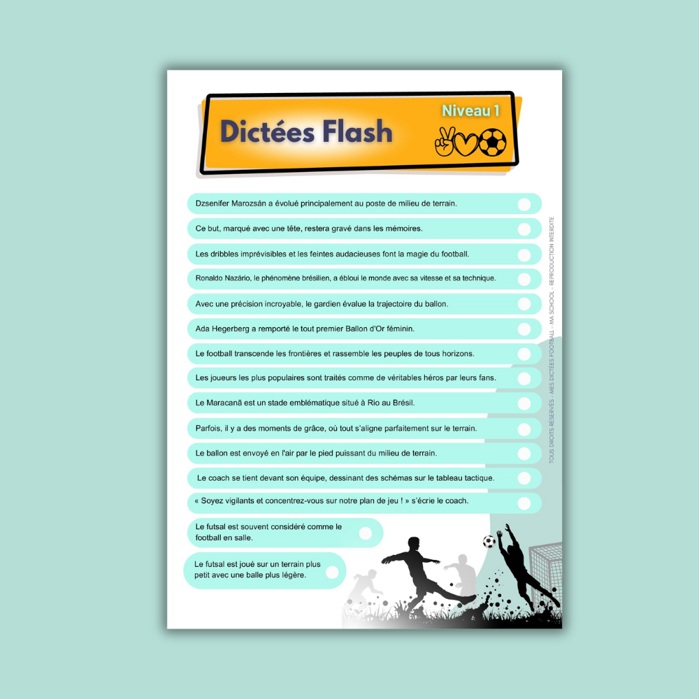 Mini cahier 100 Dictées Flash - thème Football – Image 4