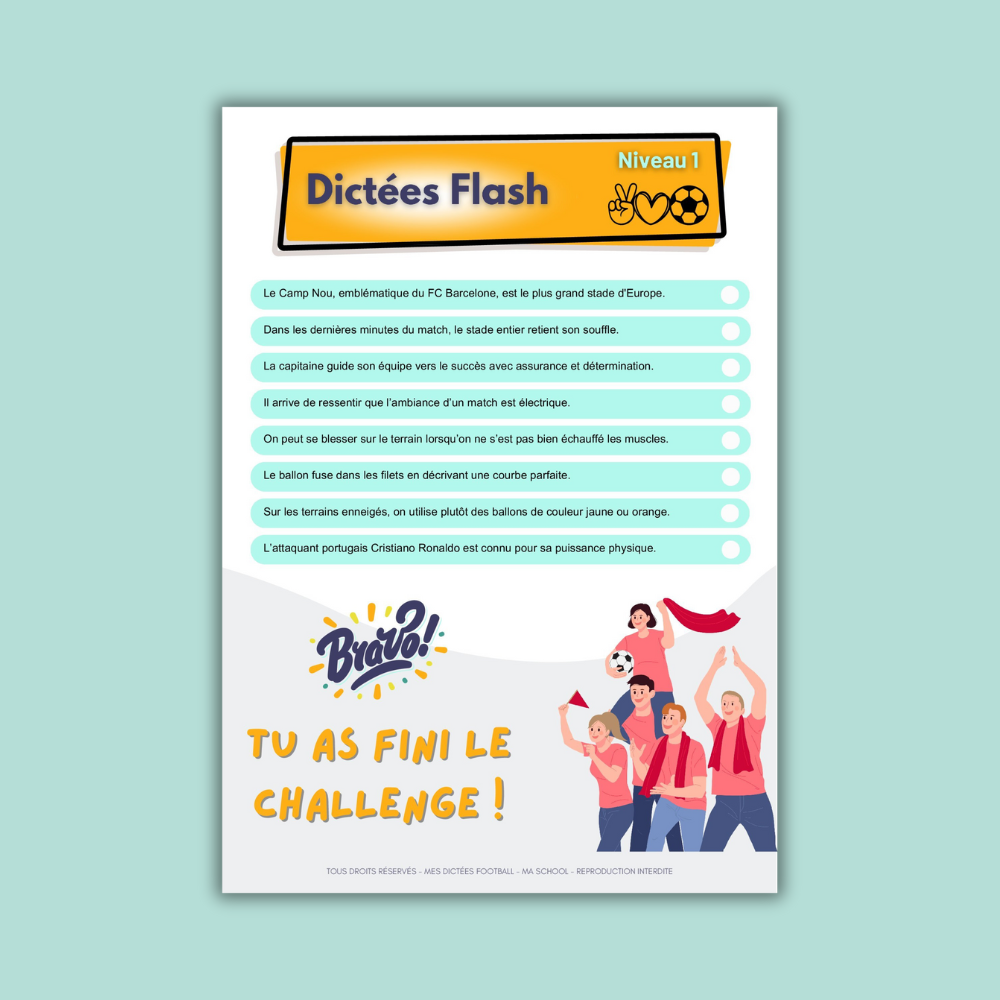 Mini cahier 100 Dictées Flash - thème Football – Image 5