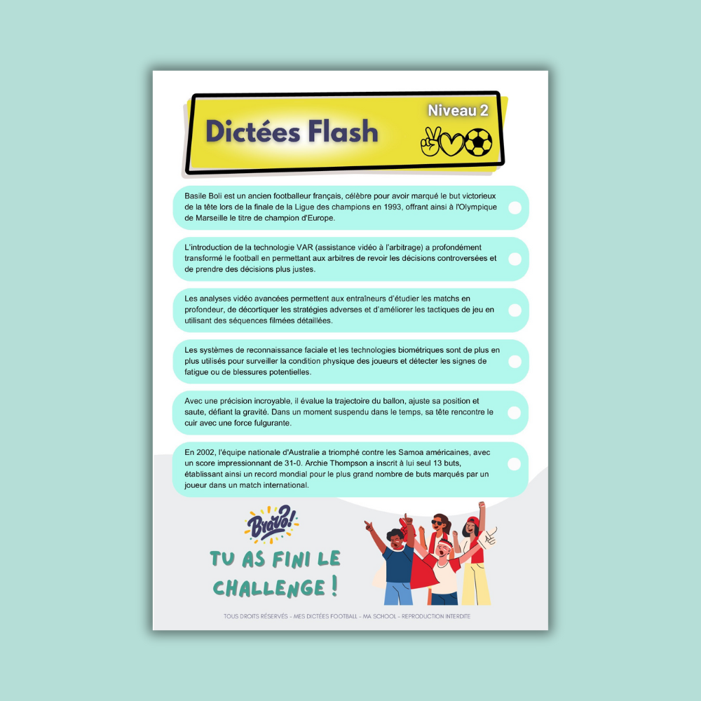 Mini cahier 100 Dictées Flash - thème Football – Image 2